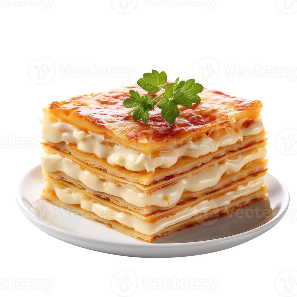 Lasagna cheese isolated on transparent background png