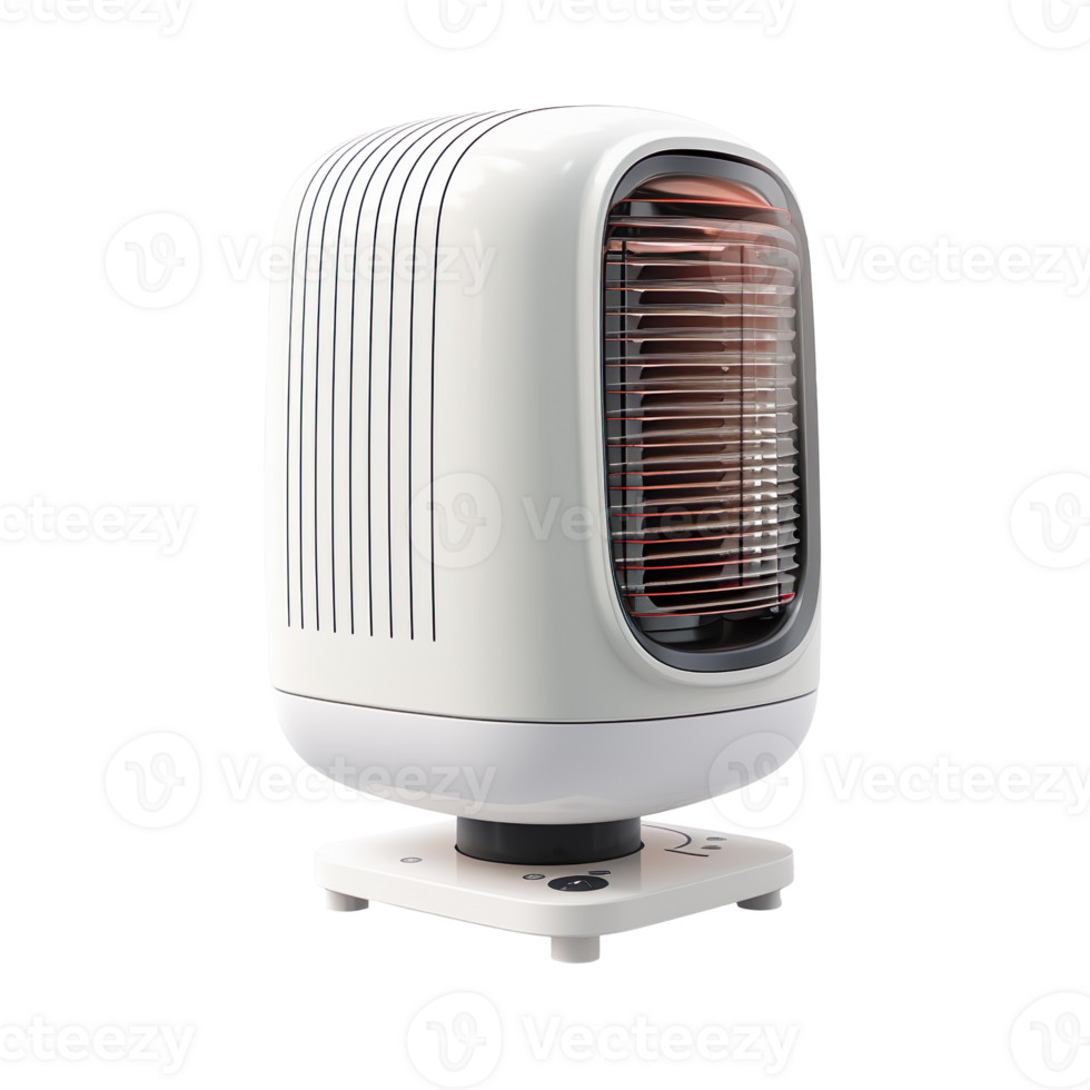 Modern electric fan heater isolated on transparent background png