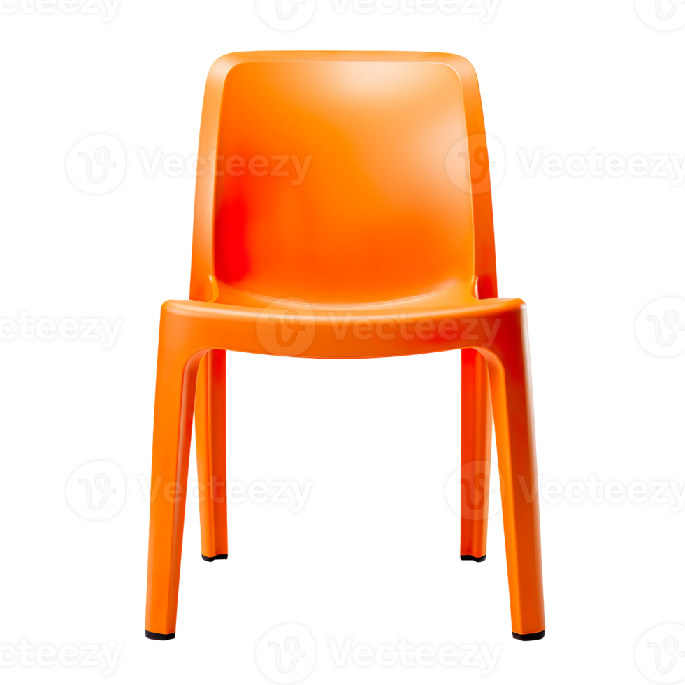 Photo of orange chair isolated on transparent background png