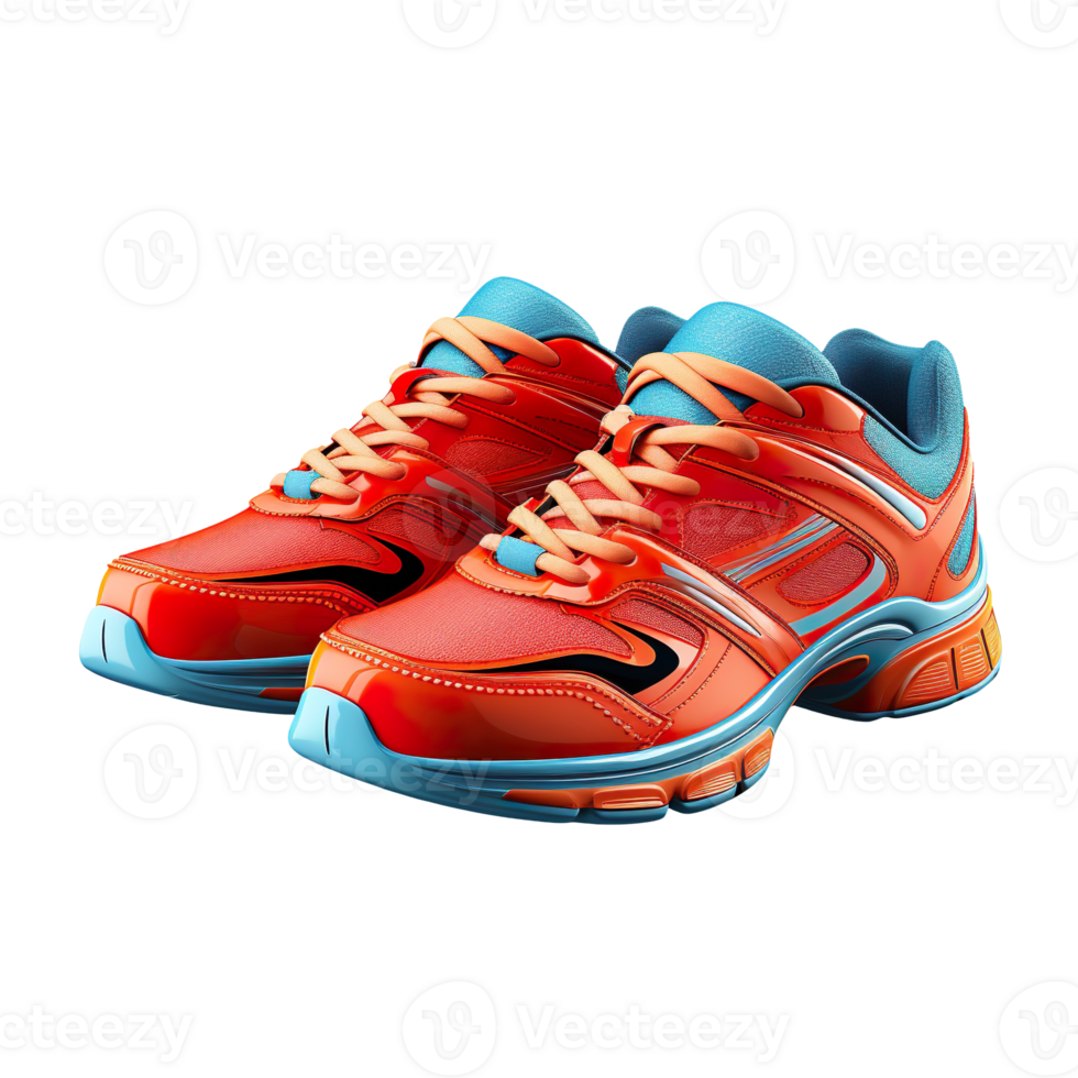 Pair of sporty shoes isolated on transparent background png