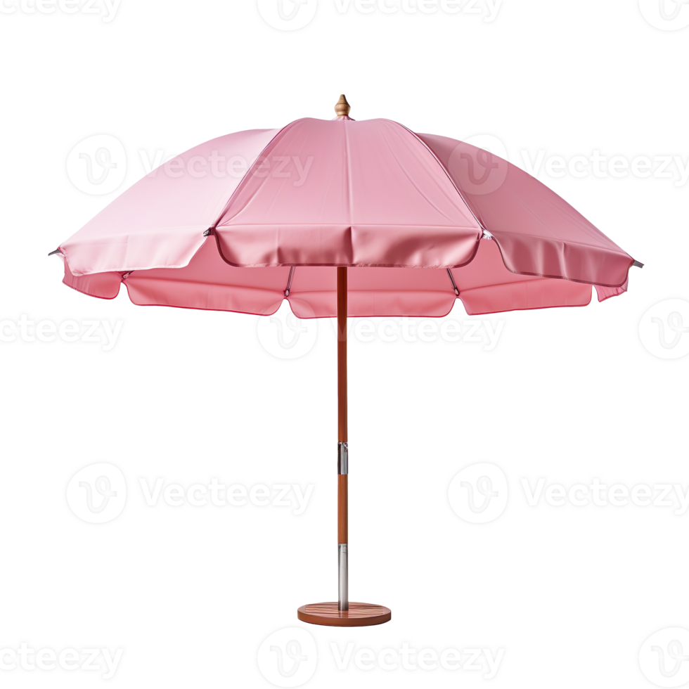 Pink beach umbrella isolated on transparent background png