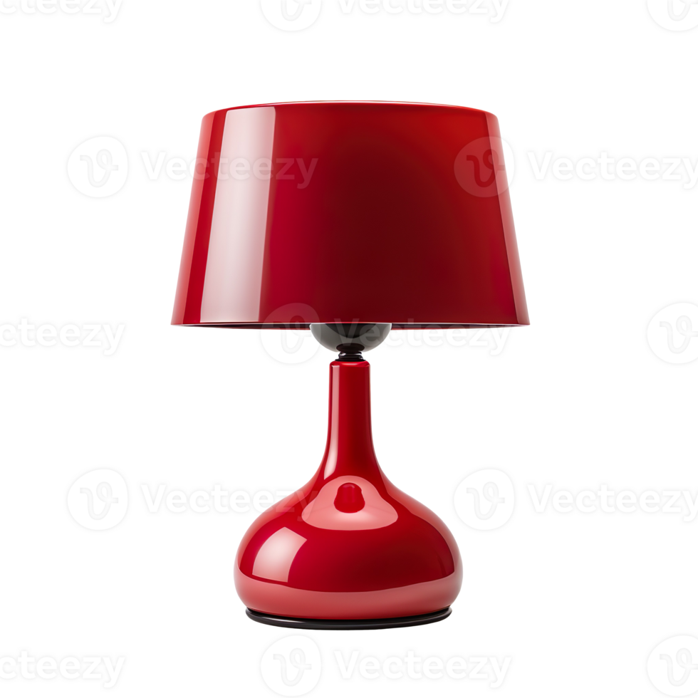 Red lamp isolated on transparent background png