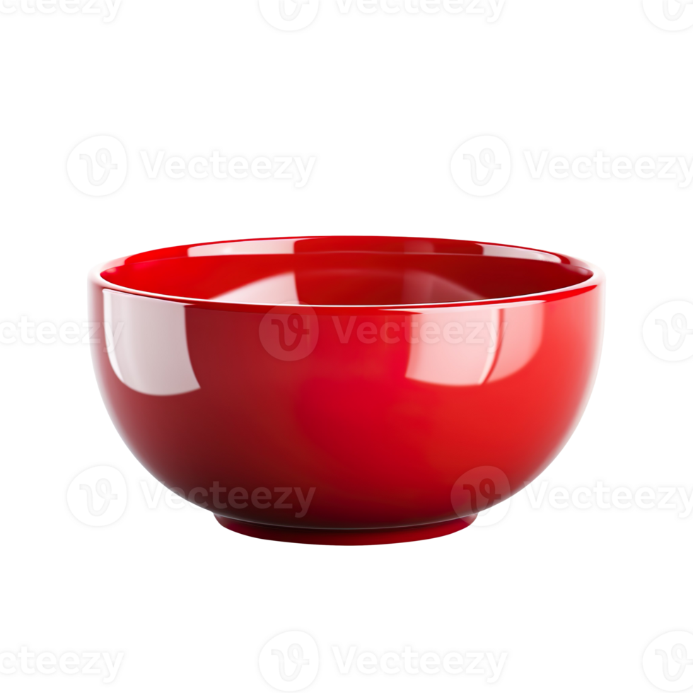 Red bowl isolated on transparent background png
