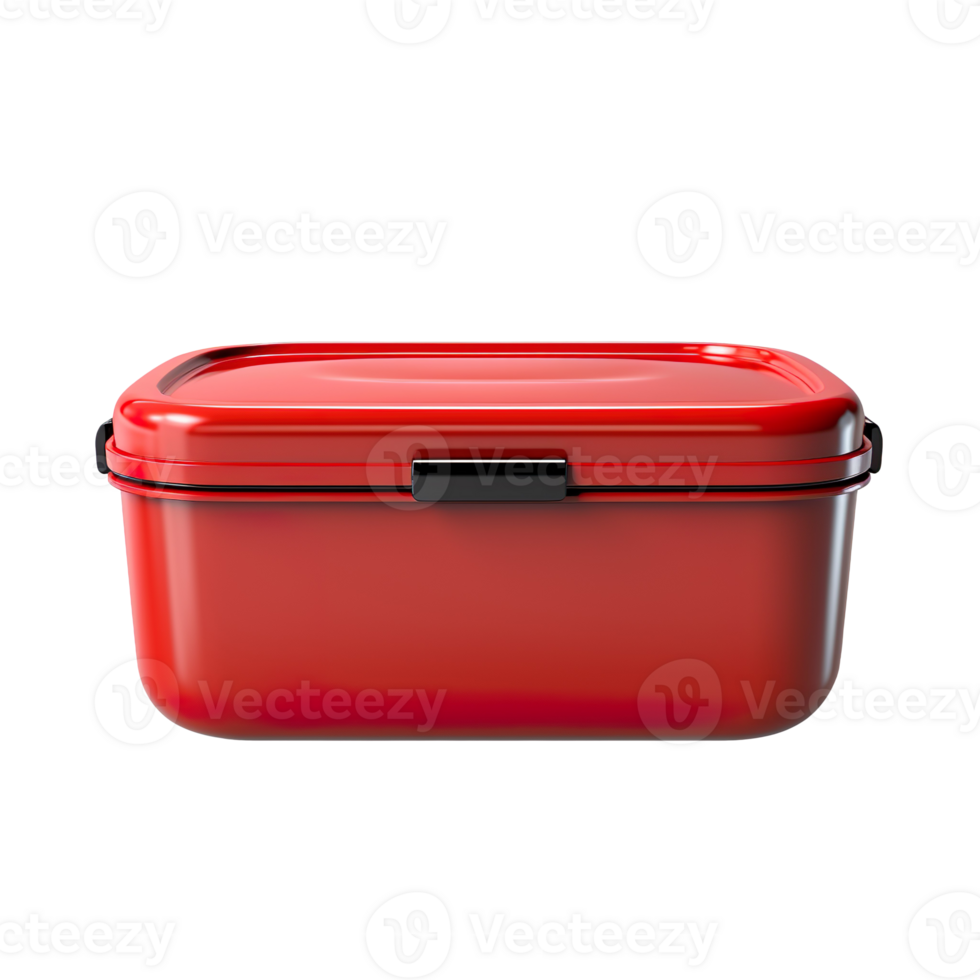 Red food container isolated on transparent background png