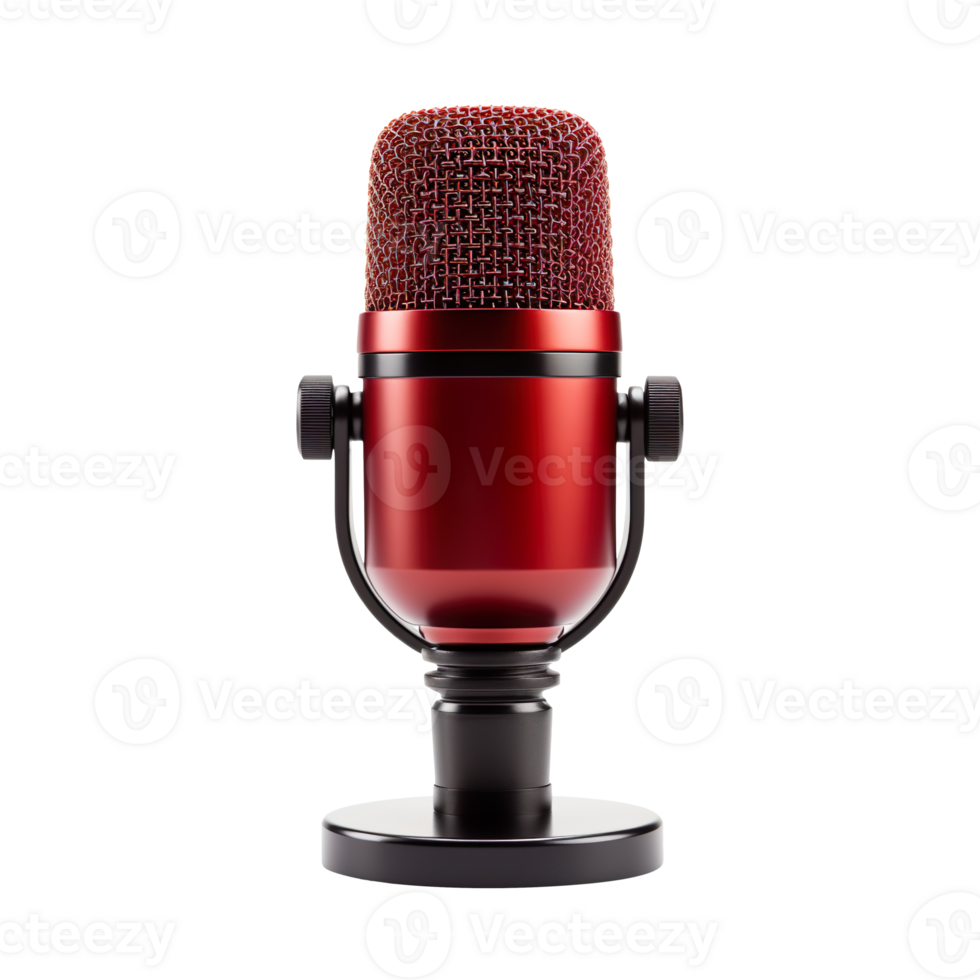 Podcast Microphone isolated on transparent background png