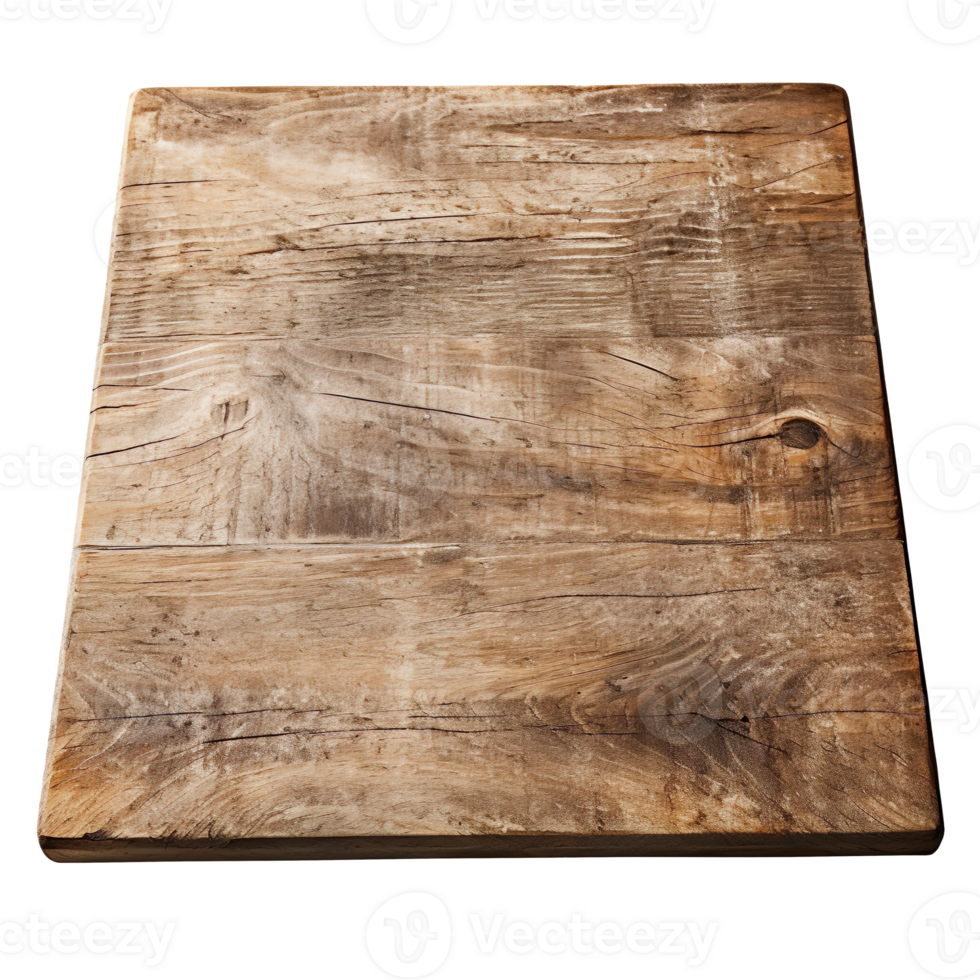 old grey wooden cutting board isolated on transparent background png
