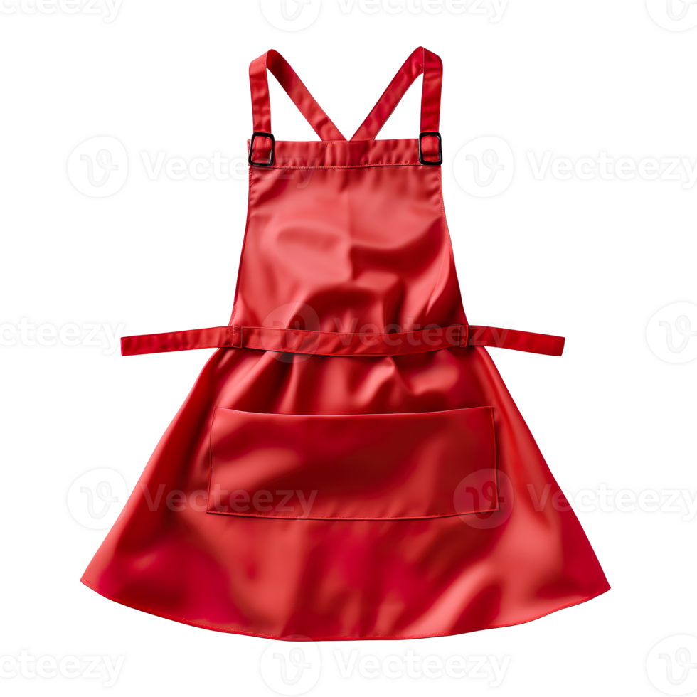 Red apron isolated on transparent background png
