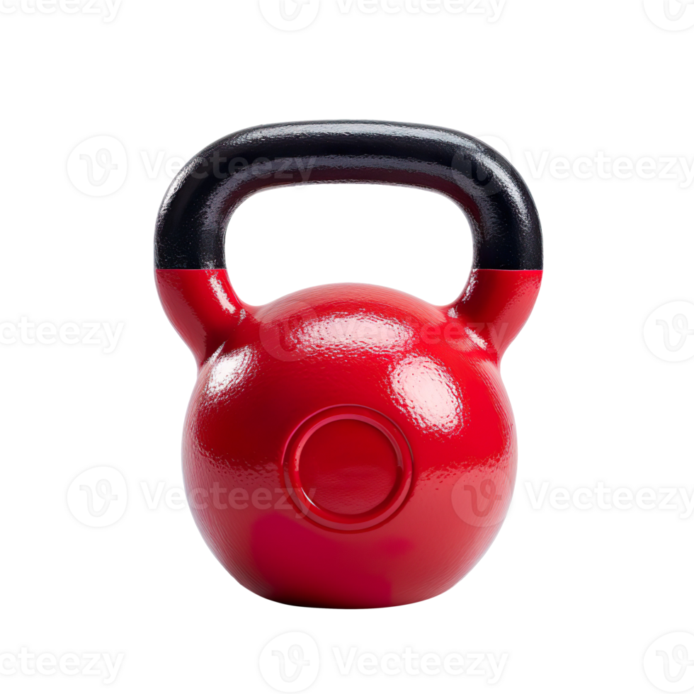 Red Kettlebell isolated on transparent background png