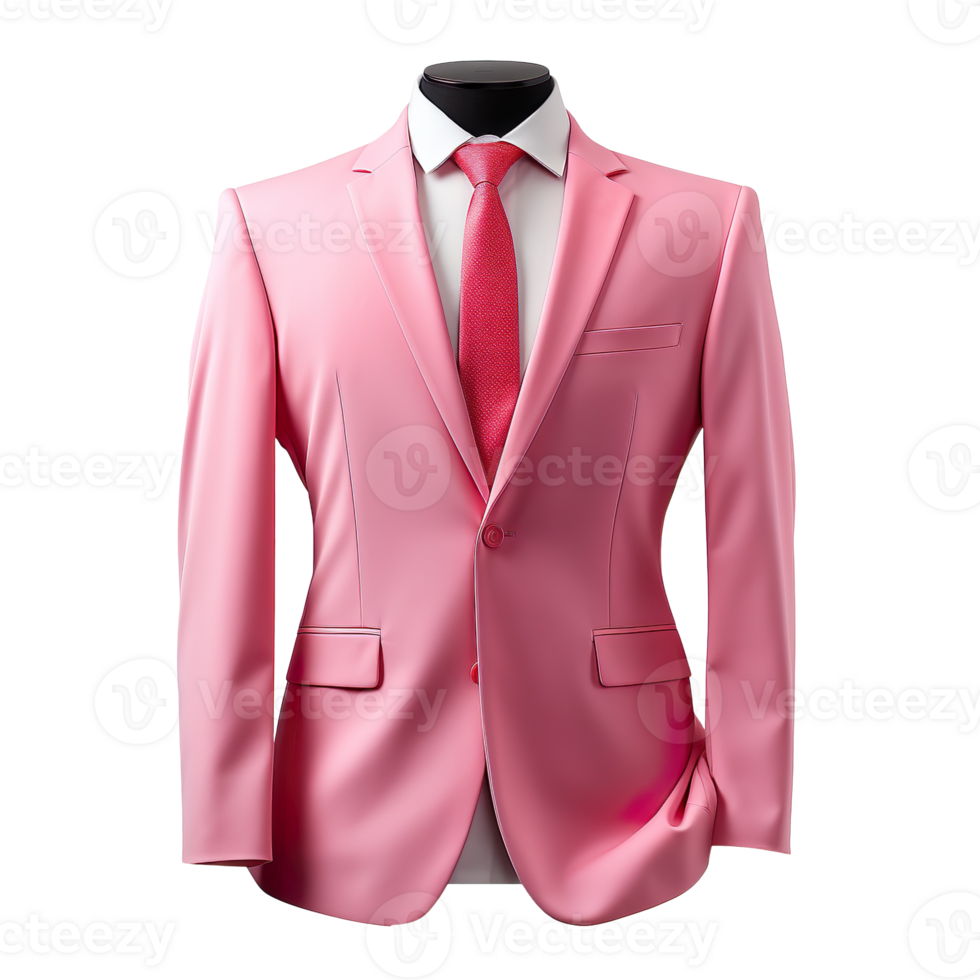 pink tuxedo suit isolated on transparent background png