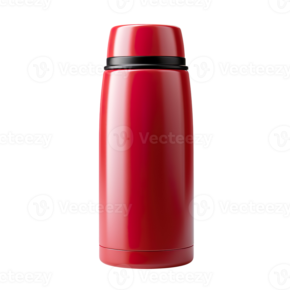 Red thermos isolated on transparent background png