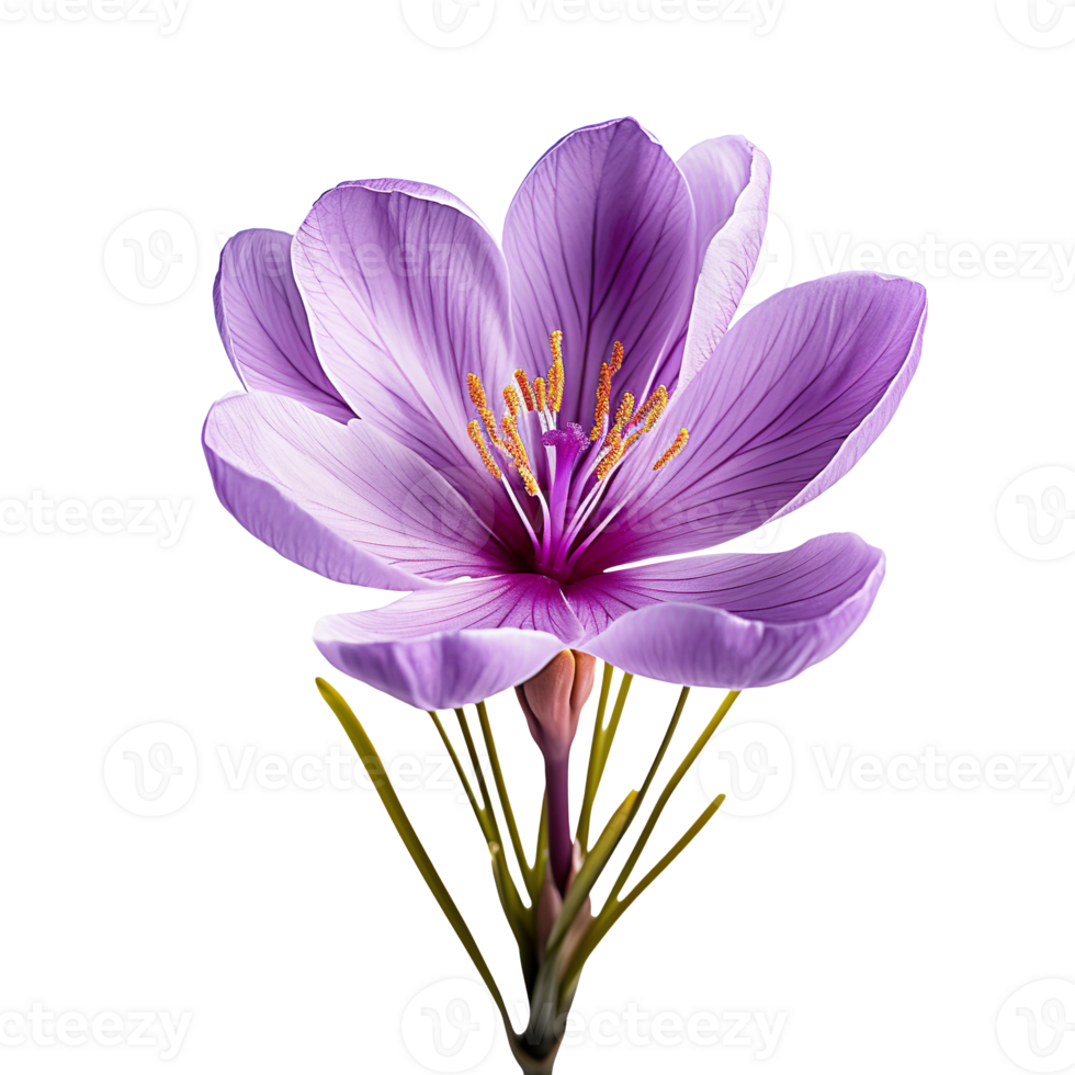 purple crocus flower isolated on transparent background png