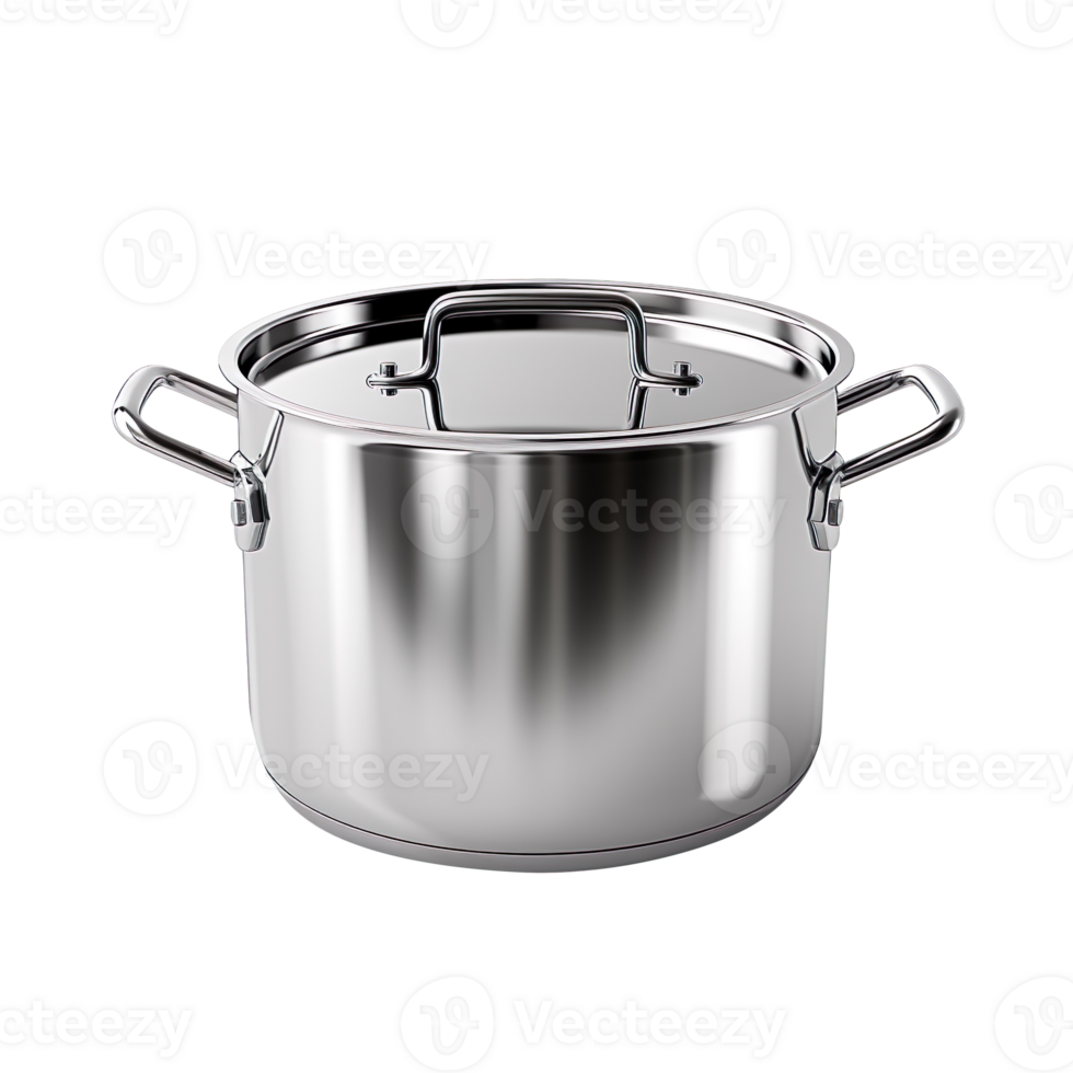 rostfrei Stahl Kochen Topf isoliert auf transparent Hintergrund png