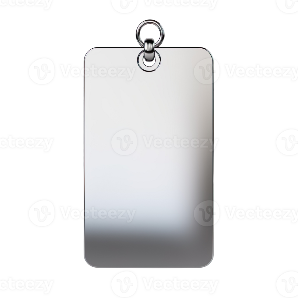 steel tag isolated on transparent background png