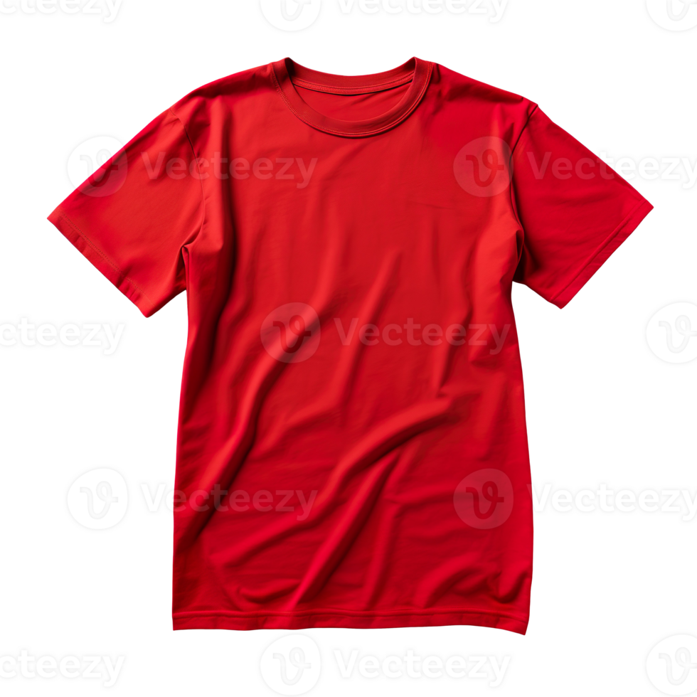 red t-shirt isolated on transparent background png