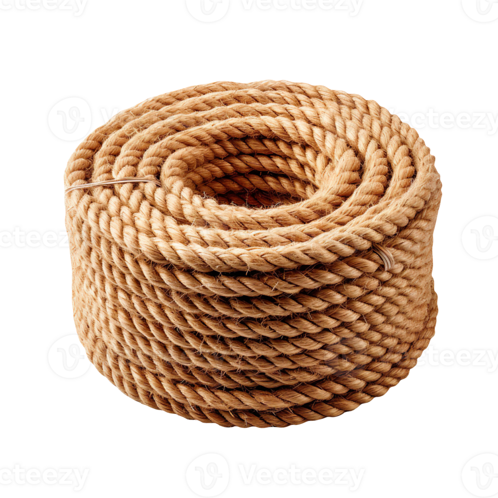 Sisal Coil Rope isolated on transparent background png
