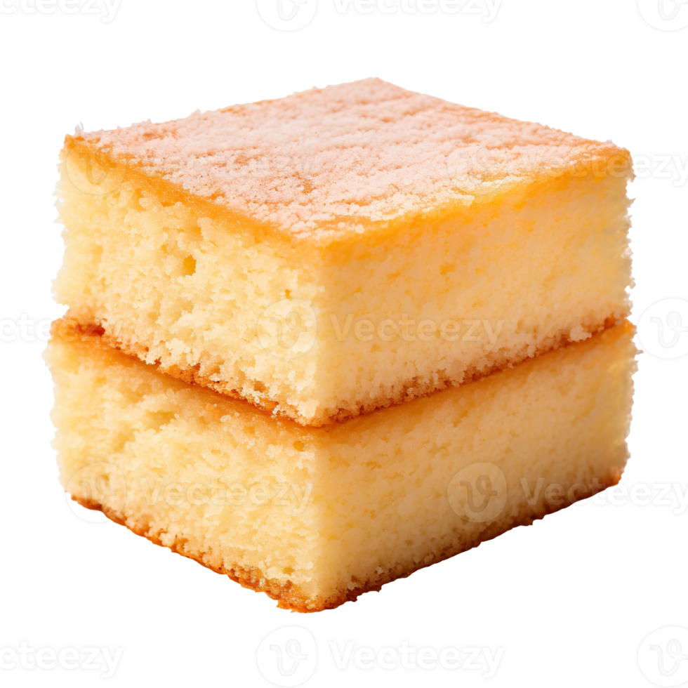 Sponge cake isolated on transparent background png