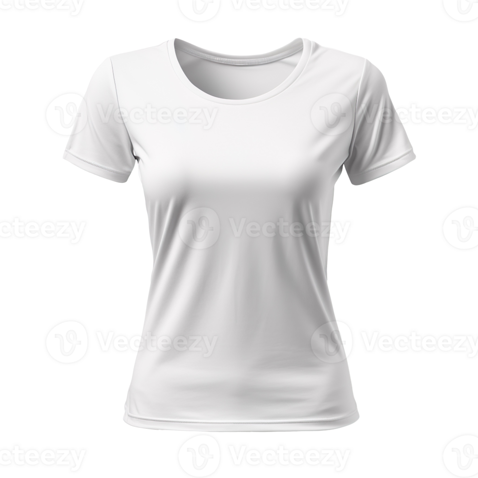 Women's t-shirt mockup isolated on transparent background png