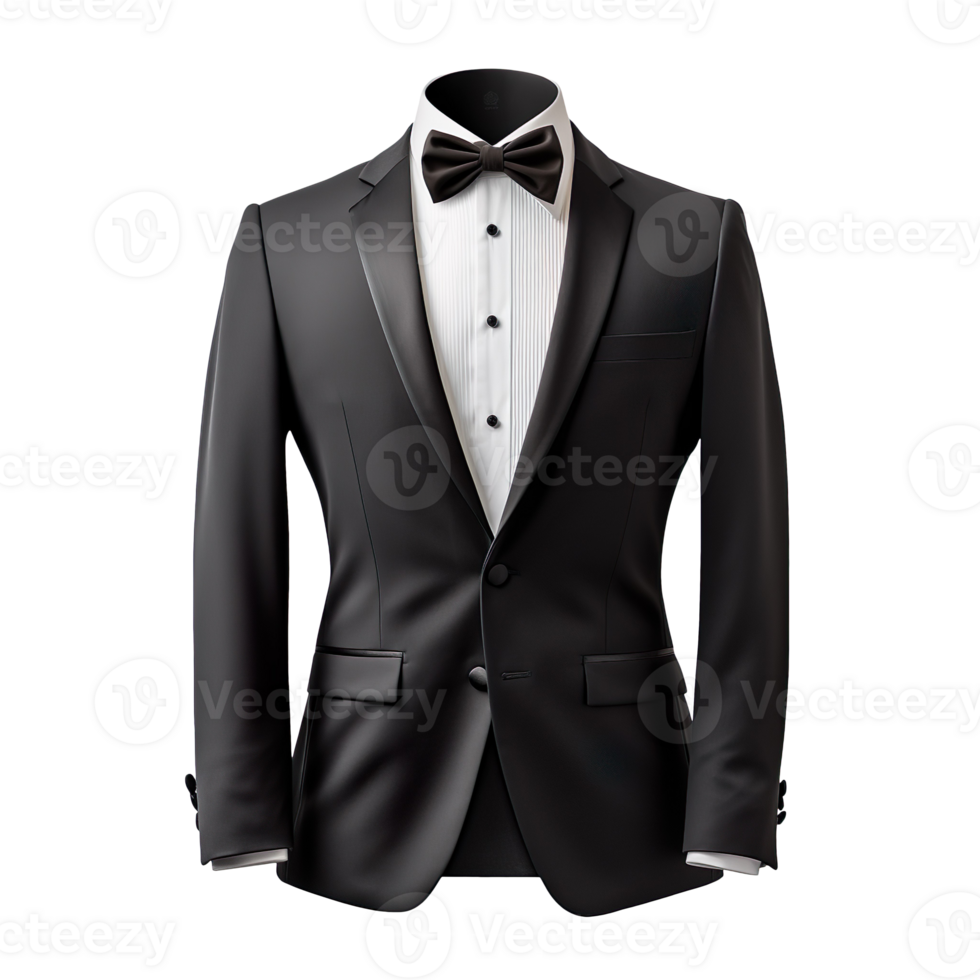 Tuxedo suit mockup isolated on transparent background png
