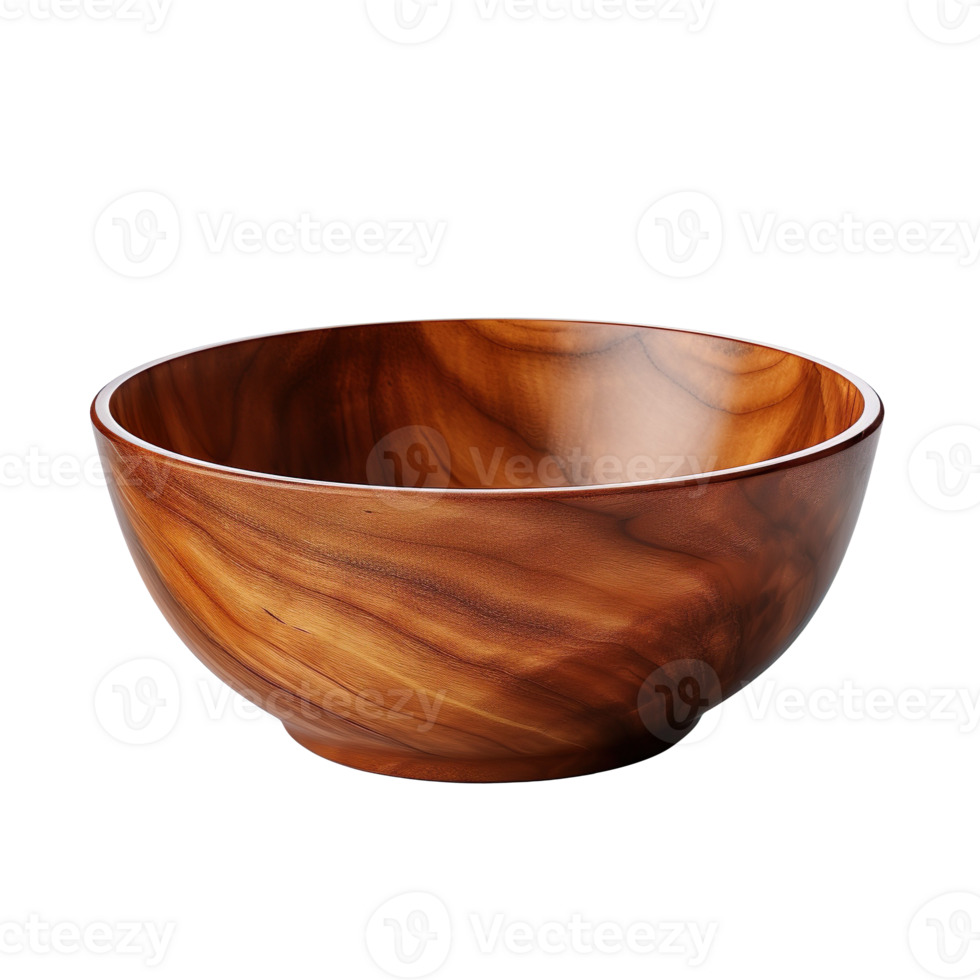 Wooden Bowl isolated on transparent background png