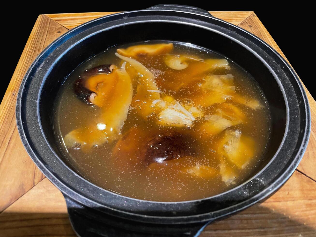 Braised shark fin in red gravy. photo