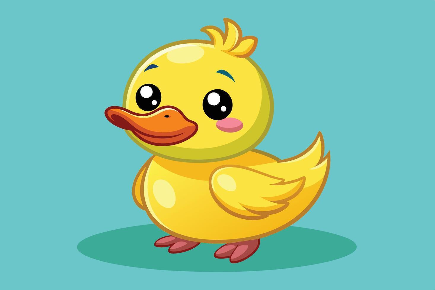 Cute duck duckling illustration vector