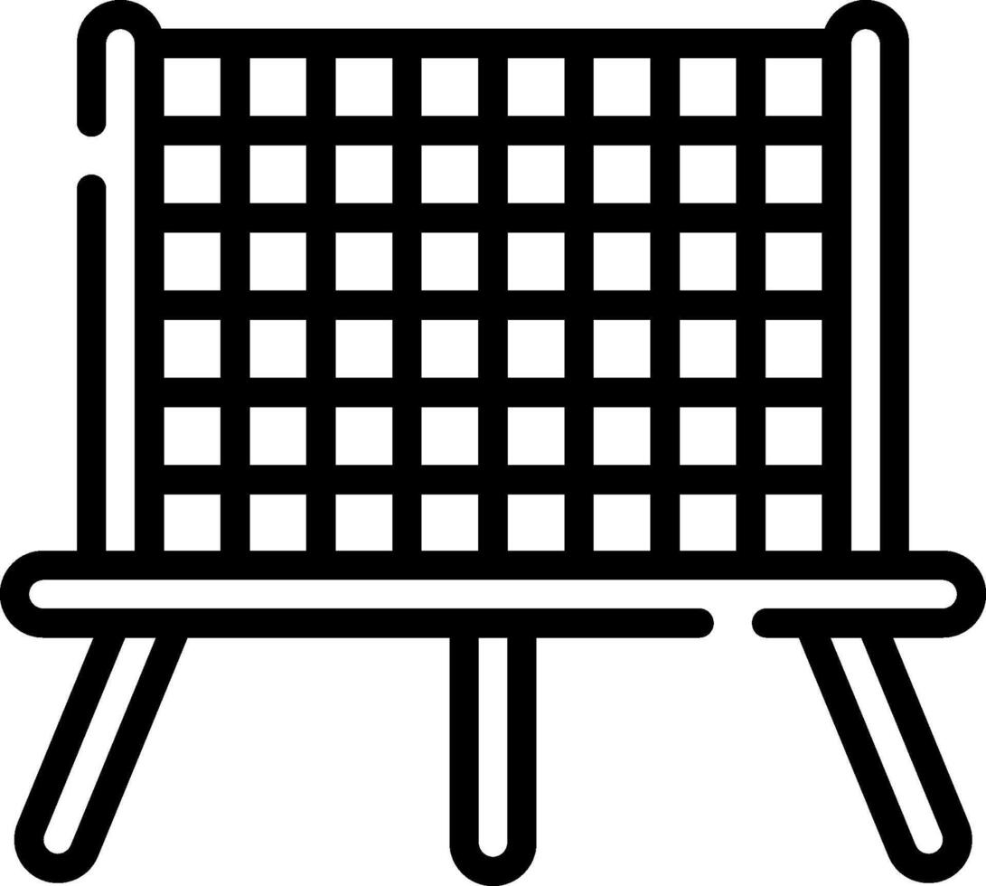 A black and white illustration of a bench vector