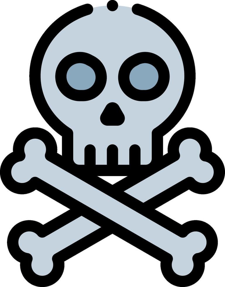A skull and crossbones icon on a white background vector
