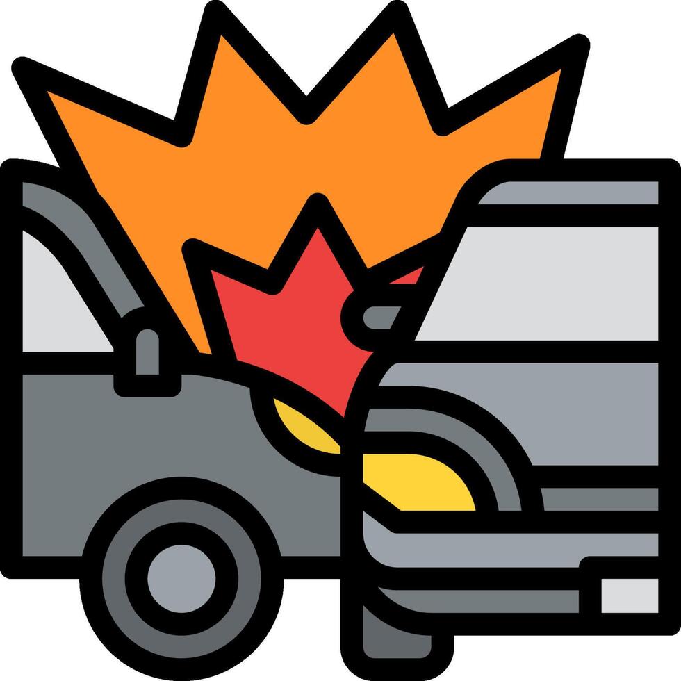 Car accident illustration vector