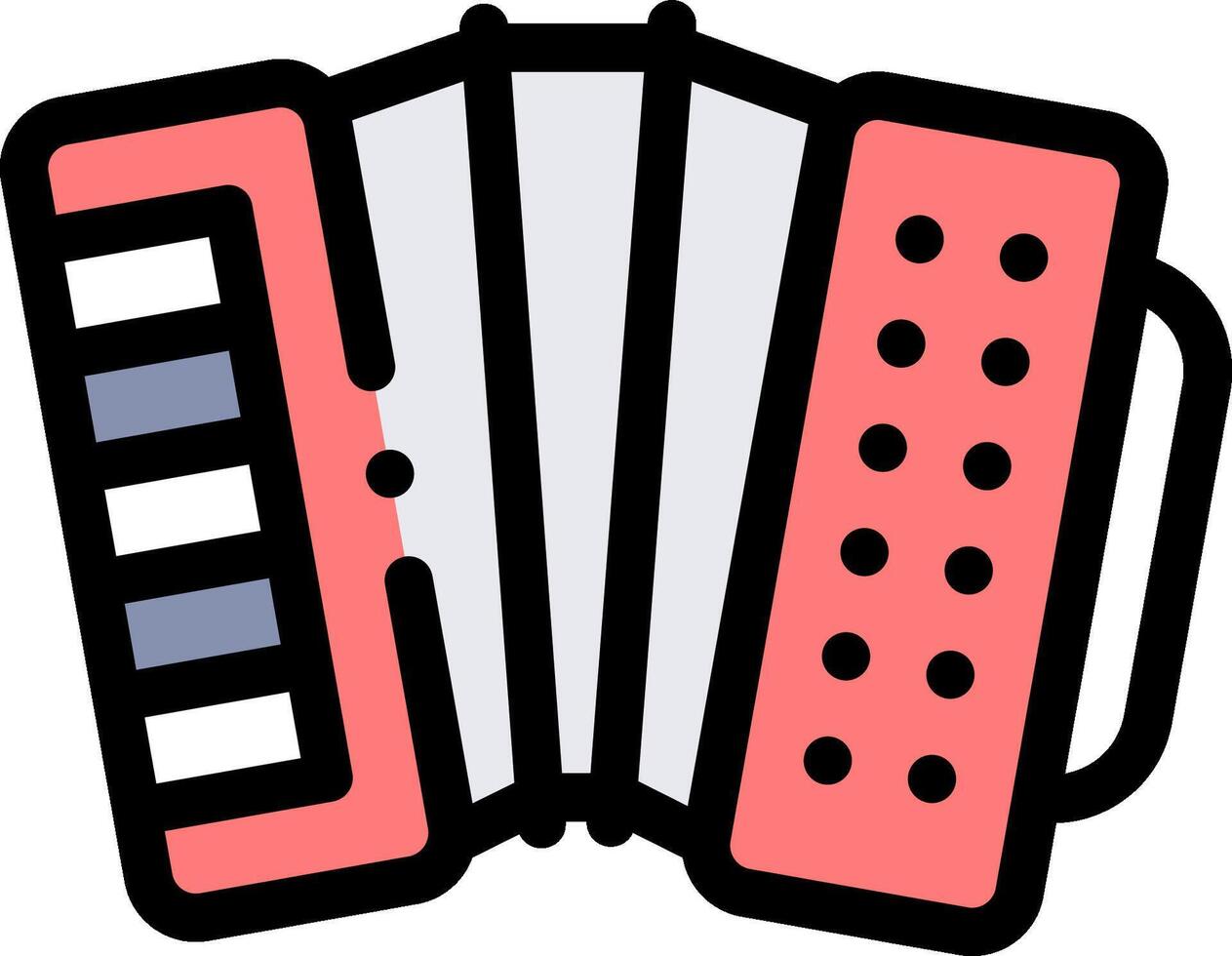 A cartoon accordion on a white background vector