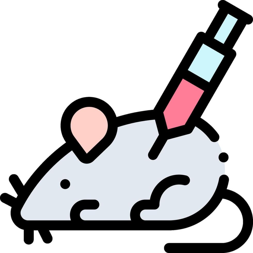 Mouse with injection illustration vector