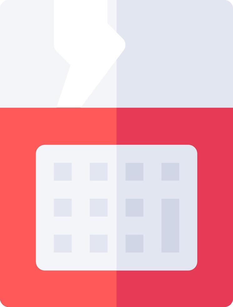 A red and white icon with a keyboard and a phone vector