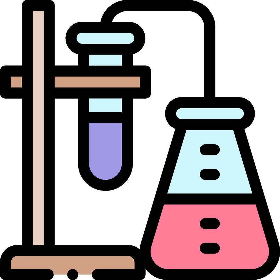A laboratory test tube and beaker vector