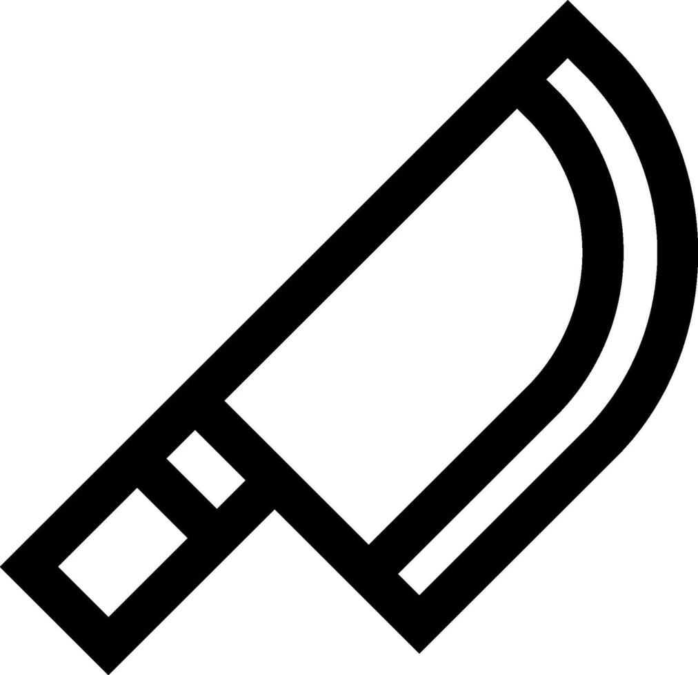 A black and white knife icon on a white background vector