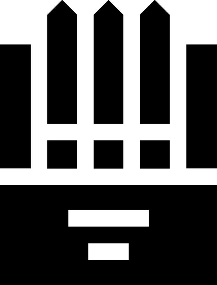 A black and white logo of a building vector