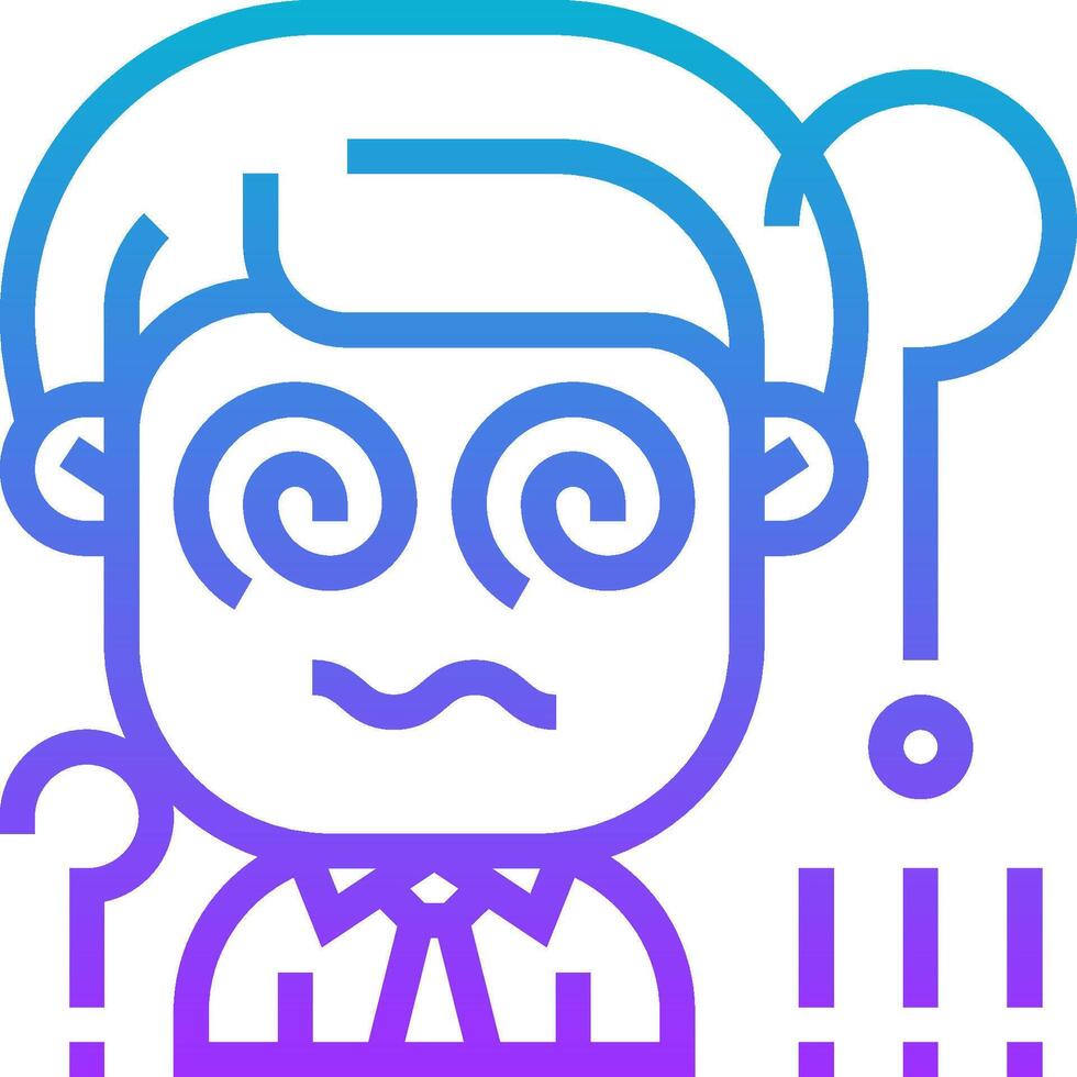 A man with a question mark on his face vector