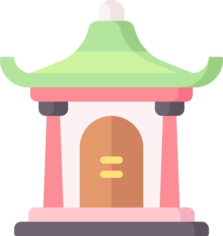 asian temple illustration design.eps vector