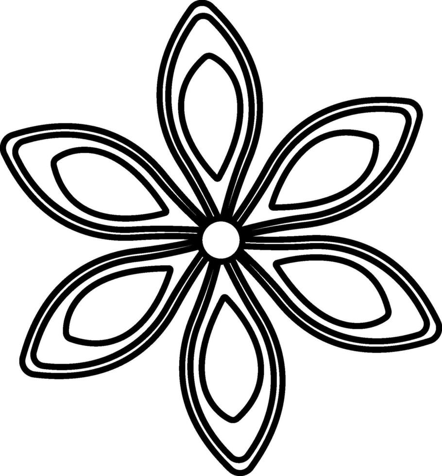 Flower coloring pages for kids vector