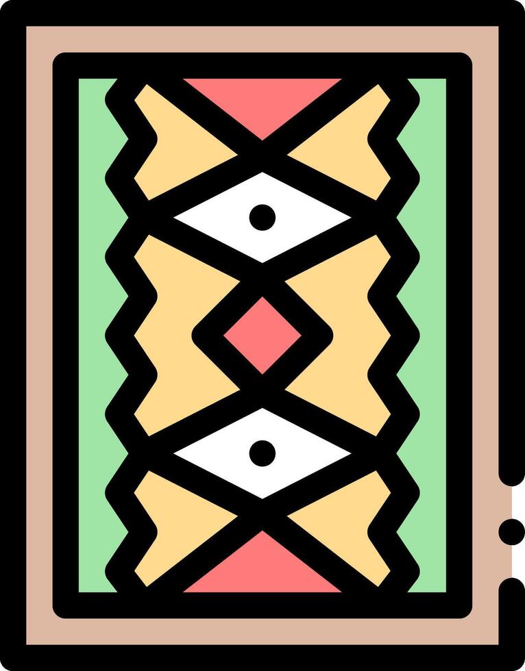 A colorful square with a geometric pattern vector