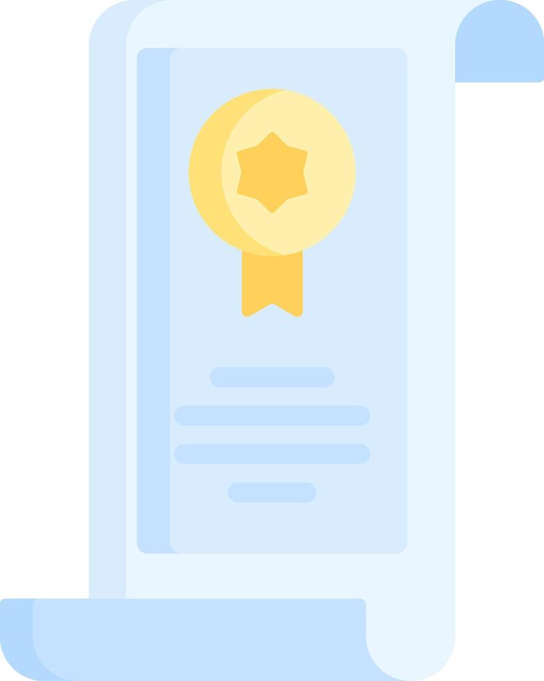 A certificate with a star on it vector