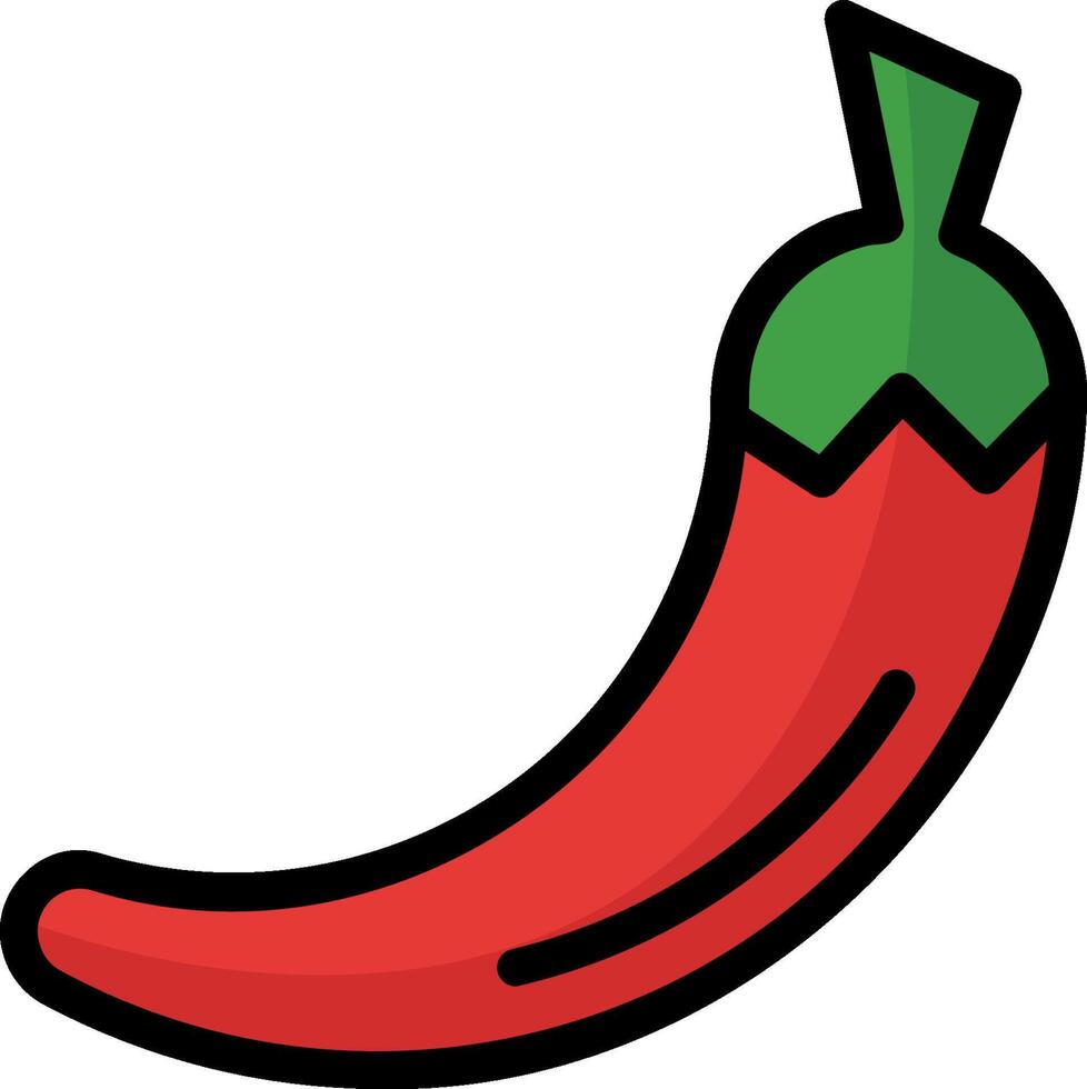 A red chili pepper icon on a white background vector