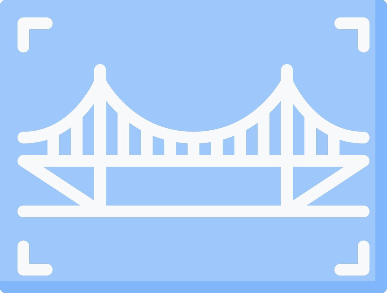 A bridge icon on a blue background vector