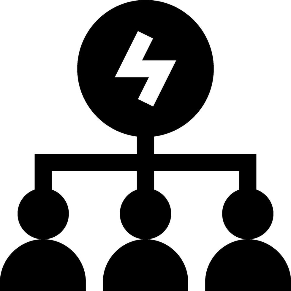 A group of people with a lightning bolt on top vector