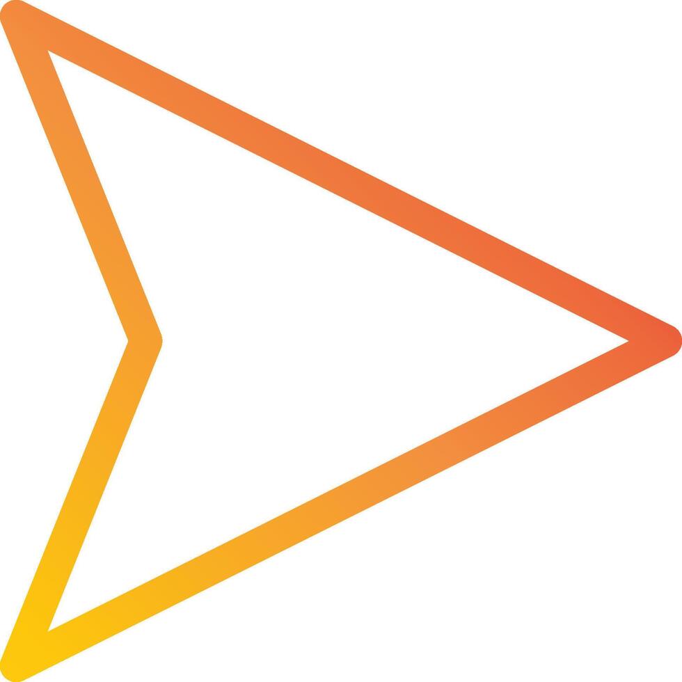 A yellow and orange arrow pointing to the right vector