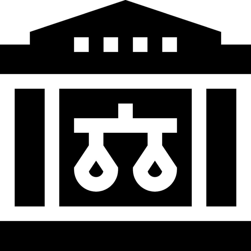 A black and white image of a building with scales on it vector