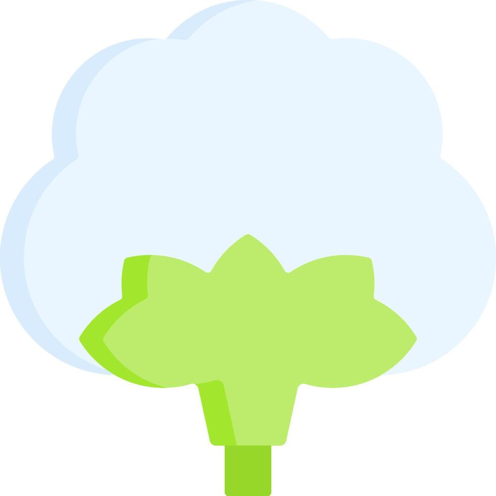 A green plant with a cloud in the background vector