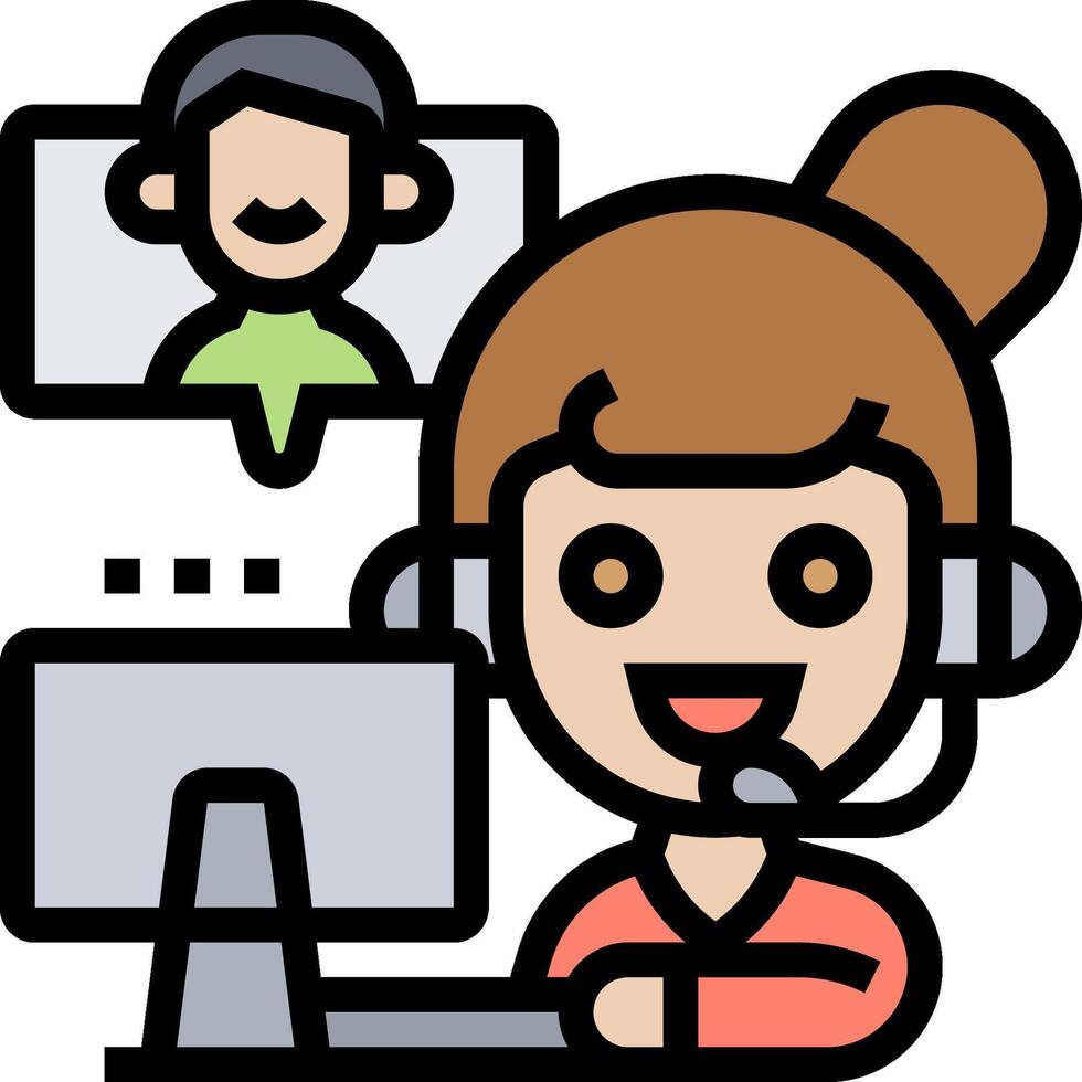 Call center illustration vector