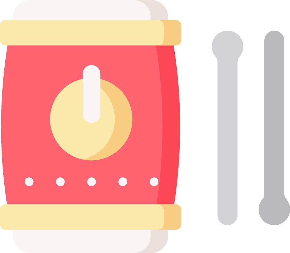 A drum and two forks on a white background vector