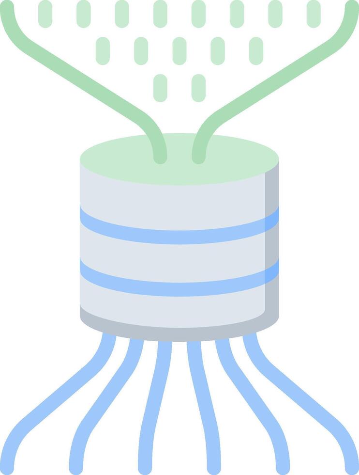 A blue and green image of a machine with a water pump vector