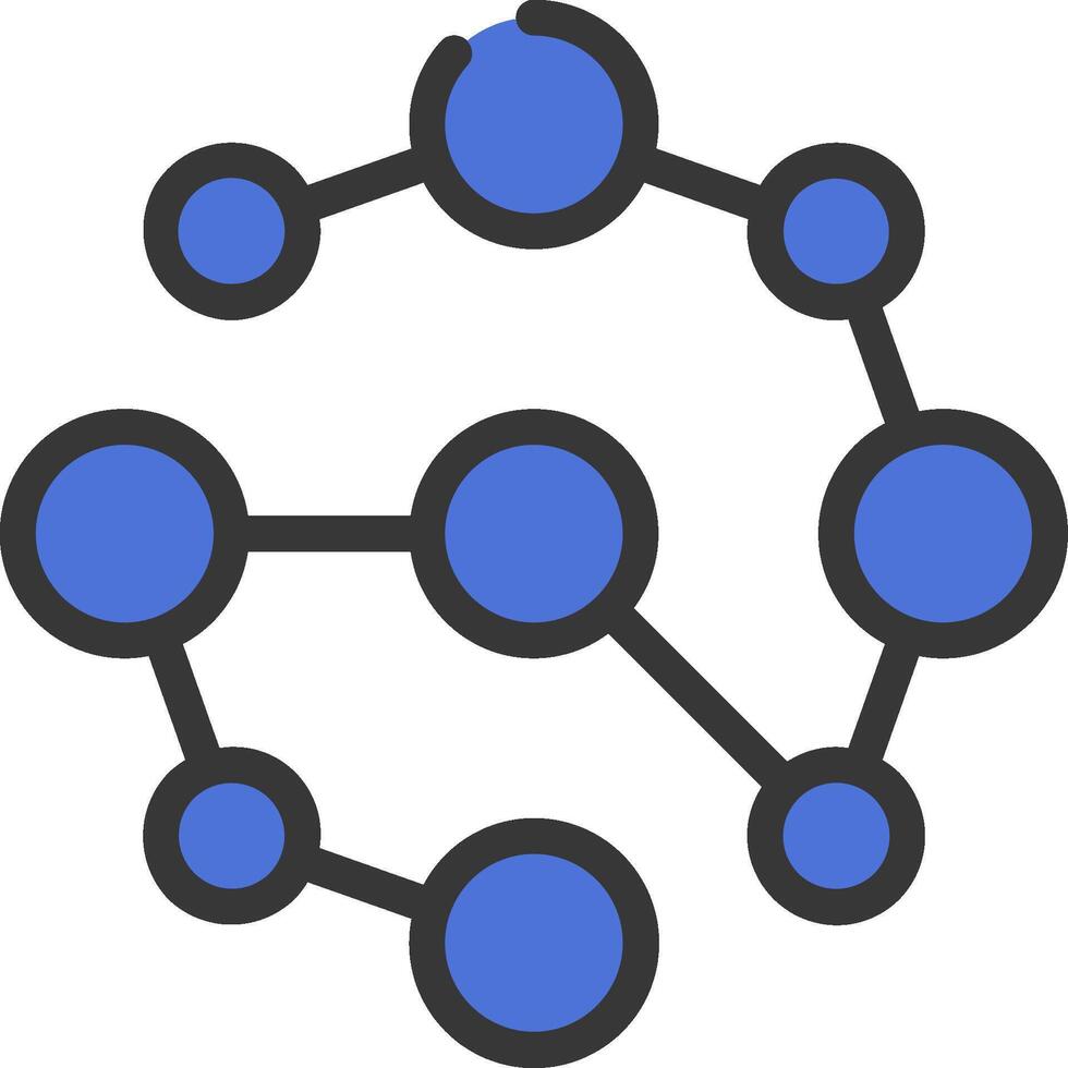 A blue and black circle with a circle around it vector