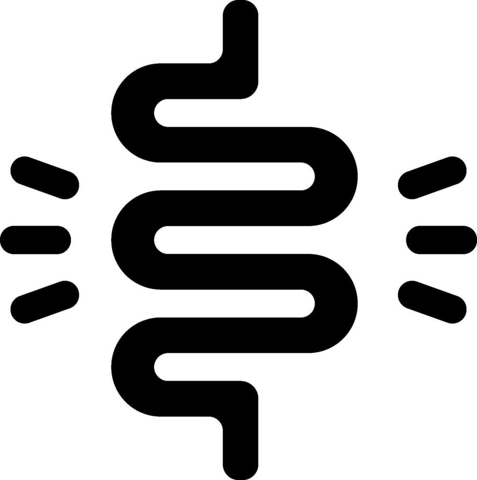 A black and white icon of a snake vector